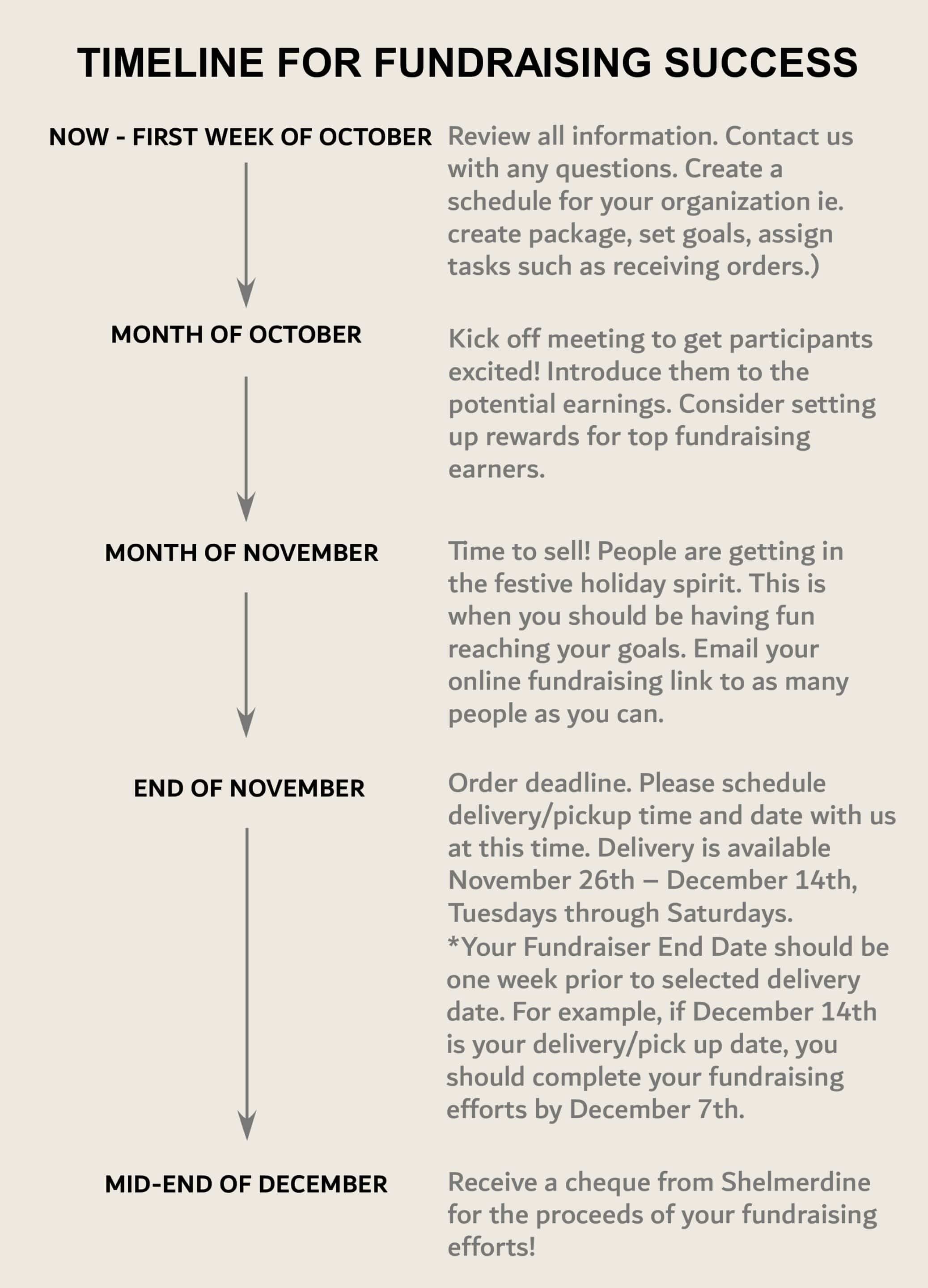 Timeline For Fundraising Success